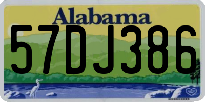 AL license plate 57DJ386