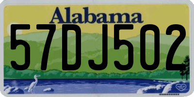 AL license plate 57DJ502