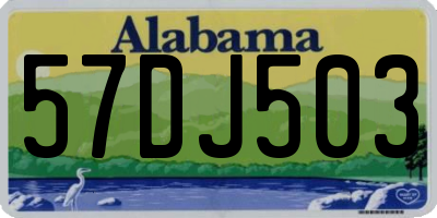 AL license plate 57DJ503