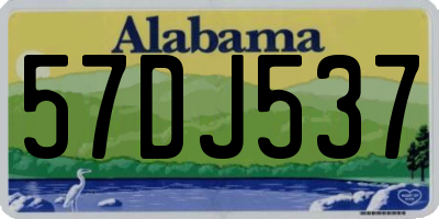 AL license plate 57DJ537