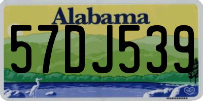 AL license plate 57DJ539