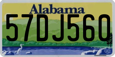AL license plate 57DJ560