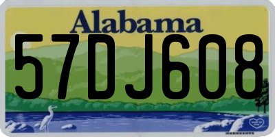 AL license plate 57DJ608