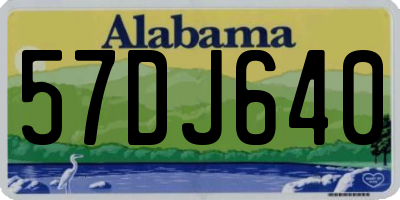 AL license plate 57DJ640