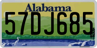 AL license plate 57DJ685