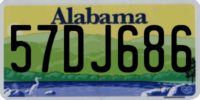 AL license plate 57DJ686