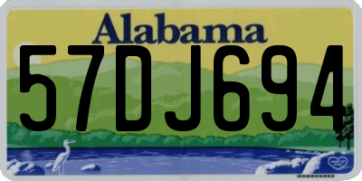 AL license plate 57DJ694