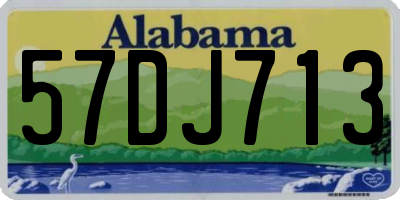 AL license plate 57DJ713
