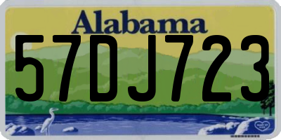 AL license plate 57DJ723