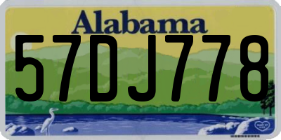 AL license plate 57DJ778
