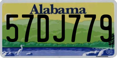 AL license plate 57DJ779