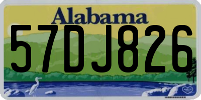 AL license plate 57DJ826