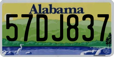 AL license plate 57DJ837