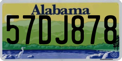 AL license plate 57DJ878