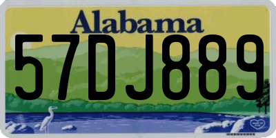 AL license plate 57DJ889