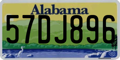 AL license plate 57DJ896