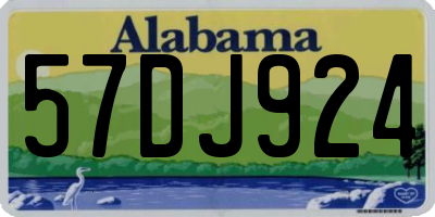 AL license plate 57DJ924