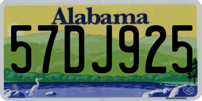 AL license plate 57DJ925