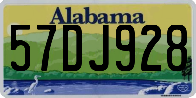 AL license plate 57DJ928