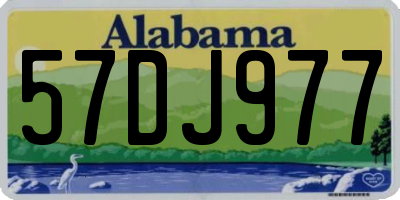 AL license plate 57DJ977