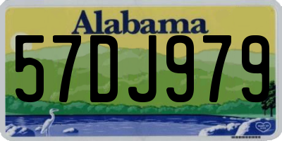 AL license plate 57DJ979