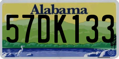 AL license plate 57DK133