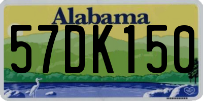 AL license plate 57DK150
