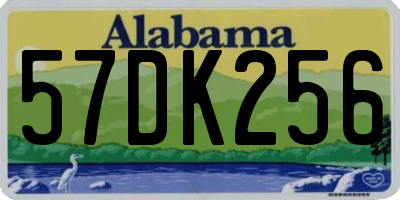 AL license plate 57DK256