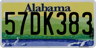 AL license plate 57DK383