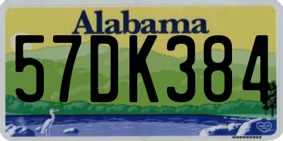 AL license plate 57DK384