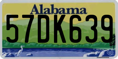 AL license plate 57DK639