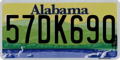 AL license plate 57DK690