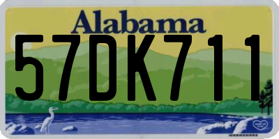 AL license plate 57DK711
