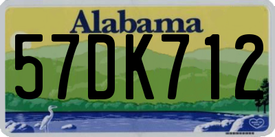 AL license plate 57DK712