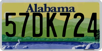 AL license plate 57DK724
