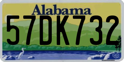 AL license plate 57DK732