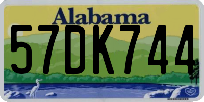 AL license plate 57DK744