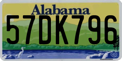 AL license plate 57DK796
