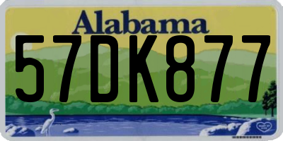 AL license plate 57DK877
