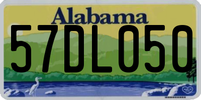 AL license plate 57DL050