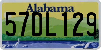 AL license plate 57DL129