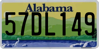 AL license plate 57DL149