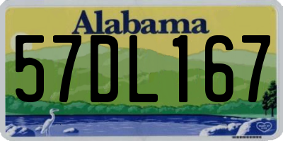 AL license plate 57DL167