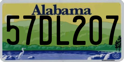 AL license plate 57DL207