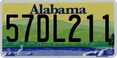 AL license plate 57DL211