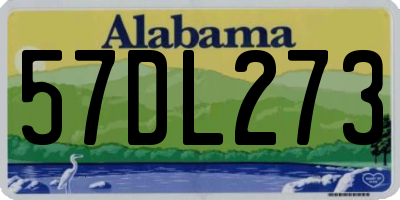 AL license plate 57DL273
