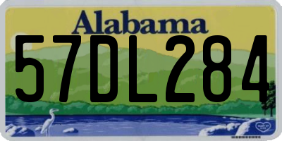AL license plate 57DL284