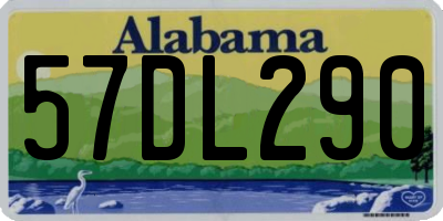 AL license plate 57DL290