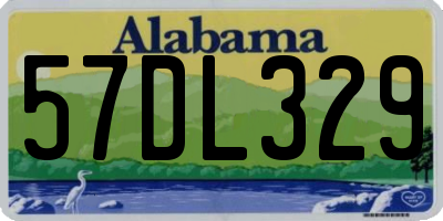 AL license plate 57DL329