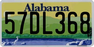 AL license plate 57DL368